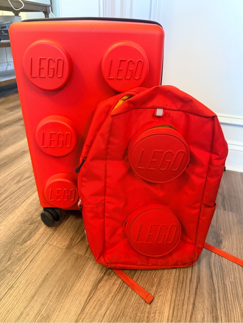 Lego Bright Red Backpack with Stud Emblems